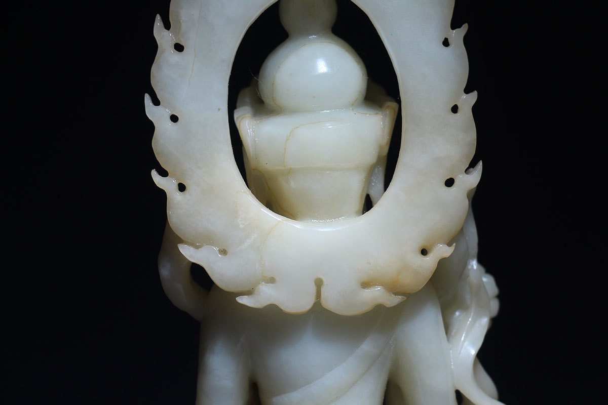 明清玉雕观音/大势至菩萨佛像/保平安镇宅/供奉香火佛经/文殊普贤