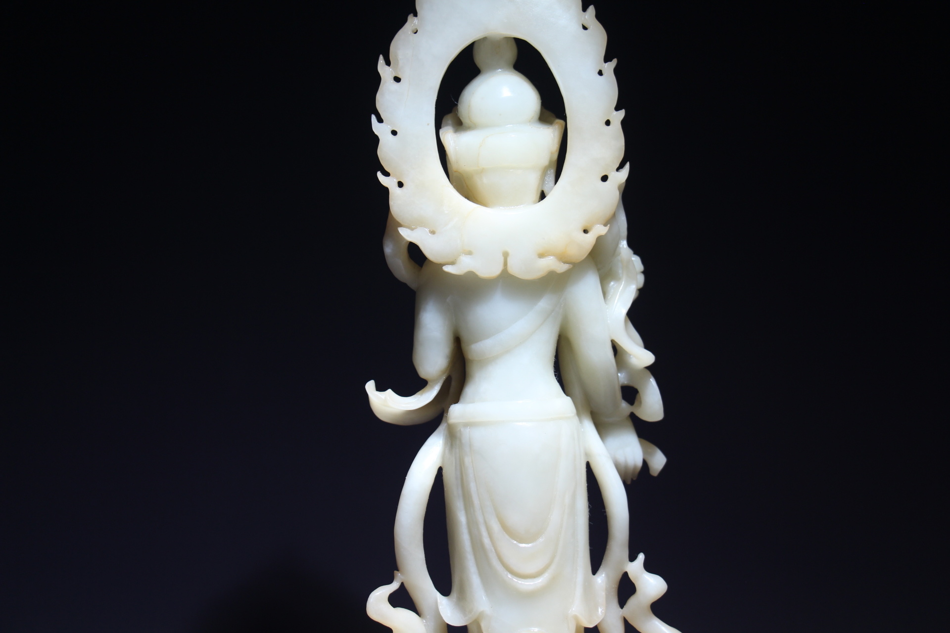 明清玉雕观音/大势至菩萨佛像/保平安镇宅/供奉香火佛经/文殊普贤 