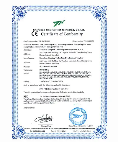 CE Certificate (Repair Platform Model)2 CE Certificate (Repair Platform Model)2