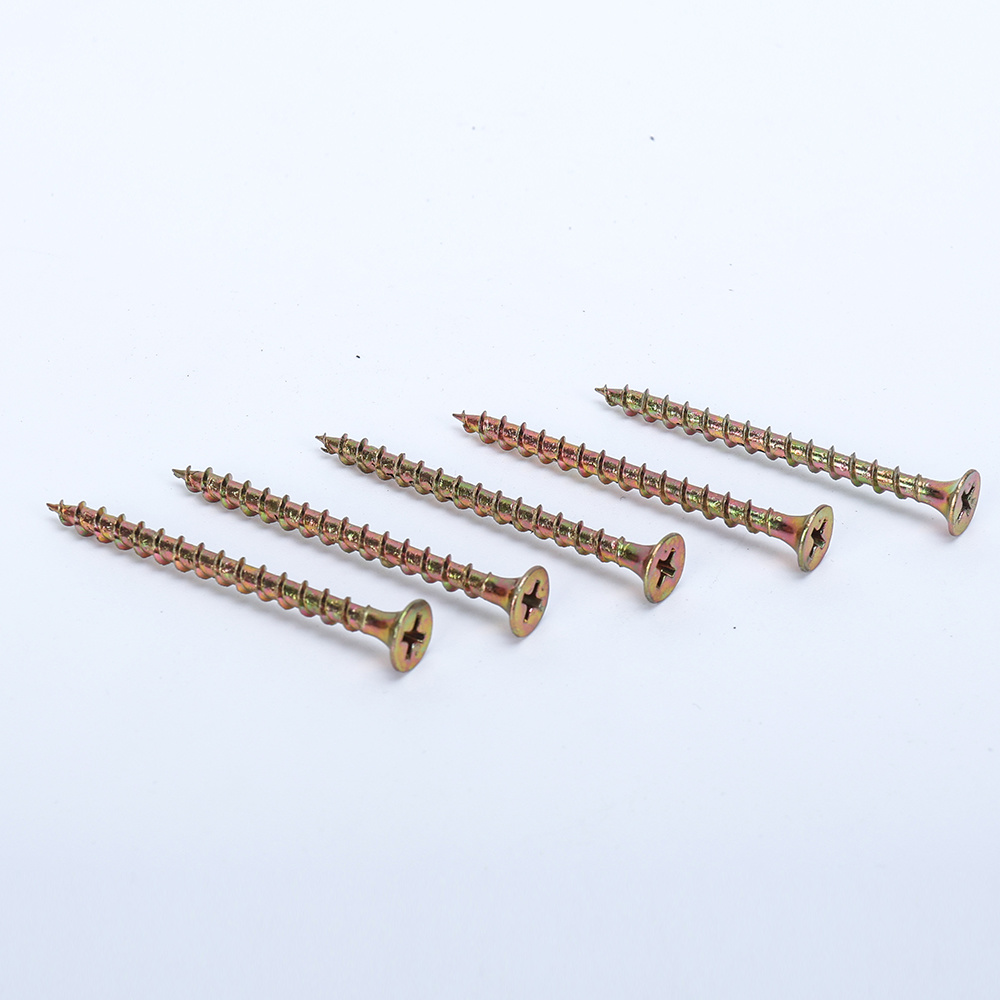 Drywall screw coarse thread yellow zinc
