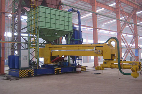 Self-hardening resin sand sand treatment production line