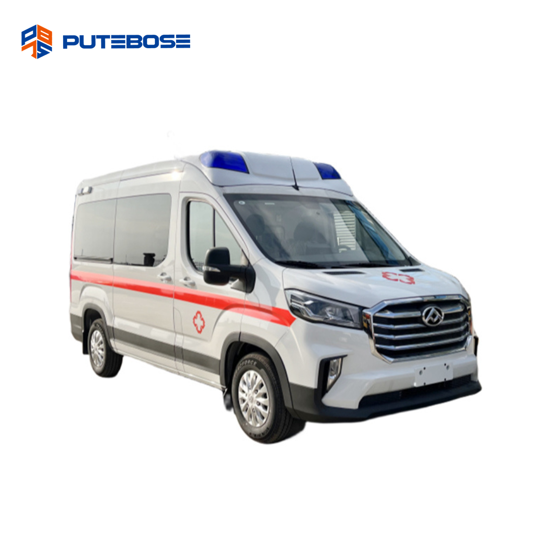 V90 Long Axle Ambulance Vehicle Diesel Engine 6-speed Transmission Emergency Rescue Vehicle for Sale