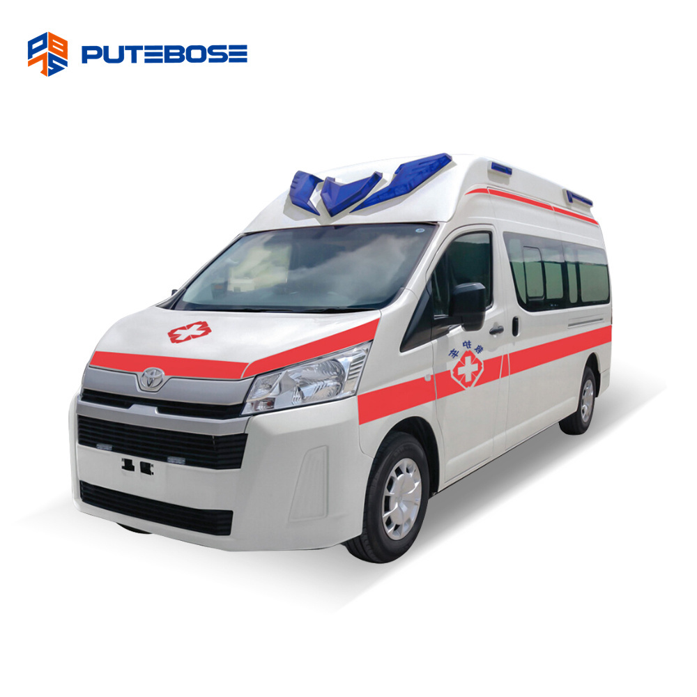 Hiace High Roof Ambulance Vehicle Gasoline Emergency Rescue Car with 6-speed Automatic Transmission for Sale