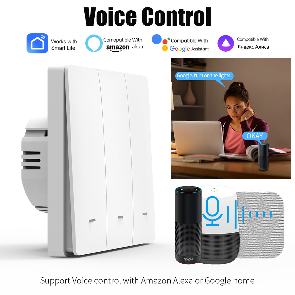 Tuya Wifi Switch Wall Smart Switch Support Smart Life APP
