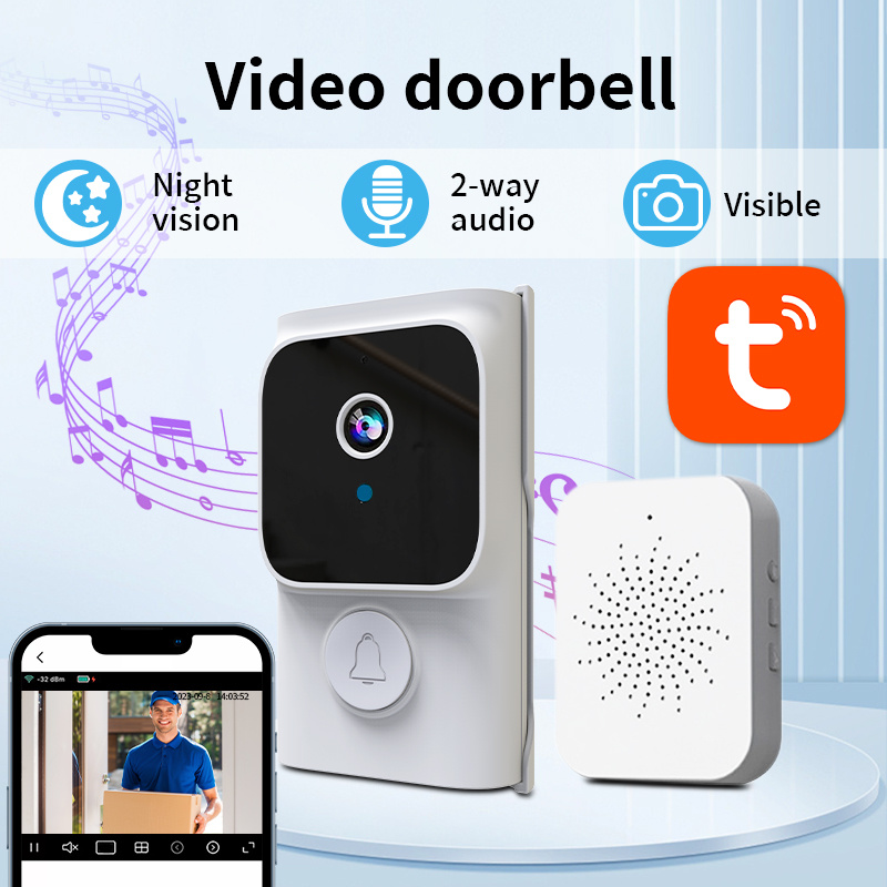 Tuya Smart WiFi Video Door bell Camera Doorbell Visual Intercom Wireless Doorbell