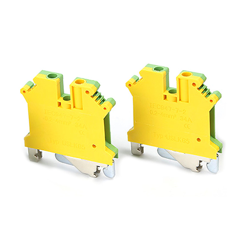 USLKG Ground Terminal Voltage Bi-Color Yellow Green Terminal Block UK Ground