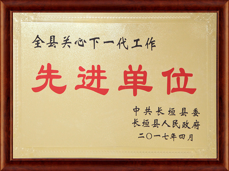 長垣縣關(guān)心下一代工作先進(jìn)單位 長垣縣關(guān)心下一代工作先進(jìn)單位