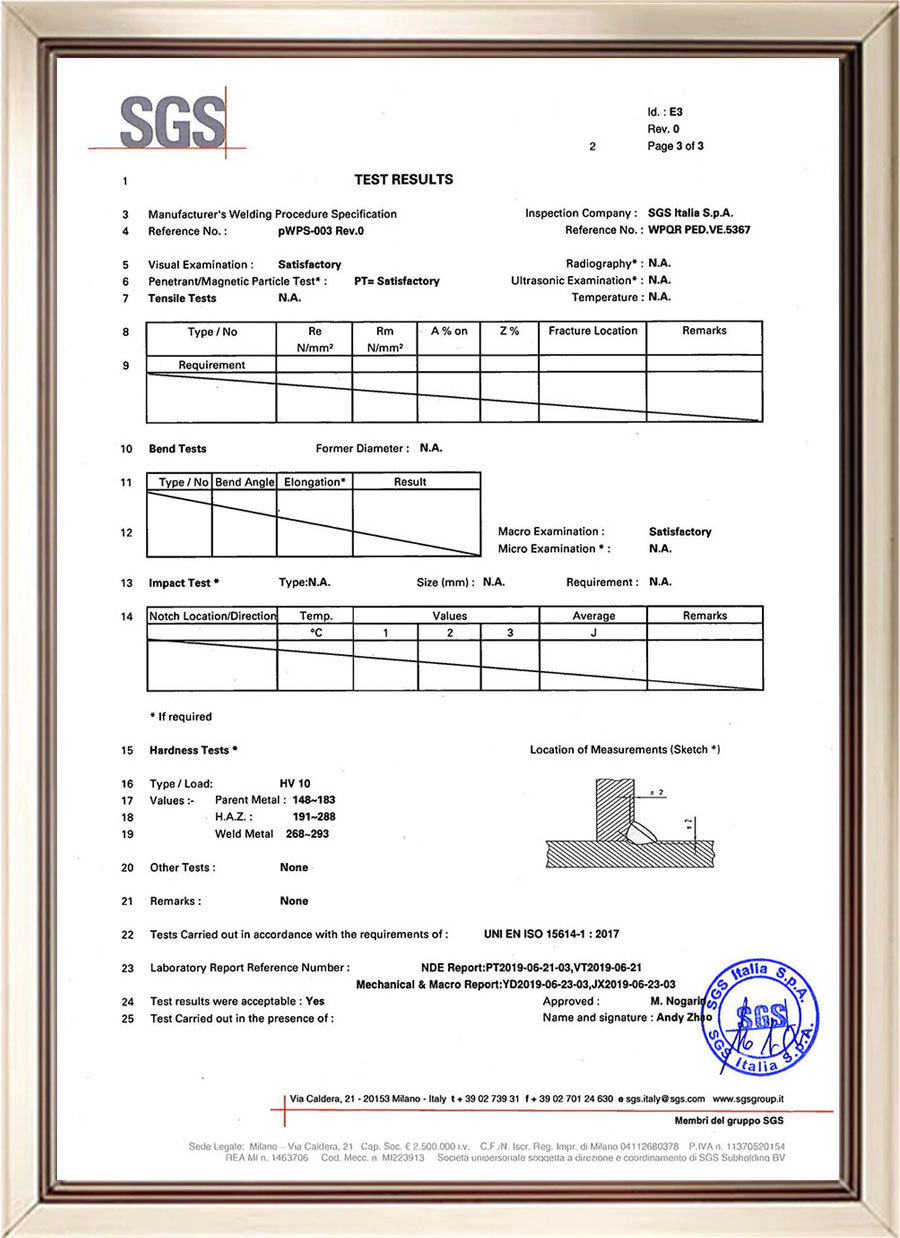 WPQR(欧标焊接工艺评定)