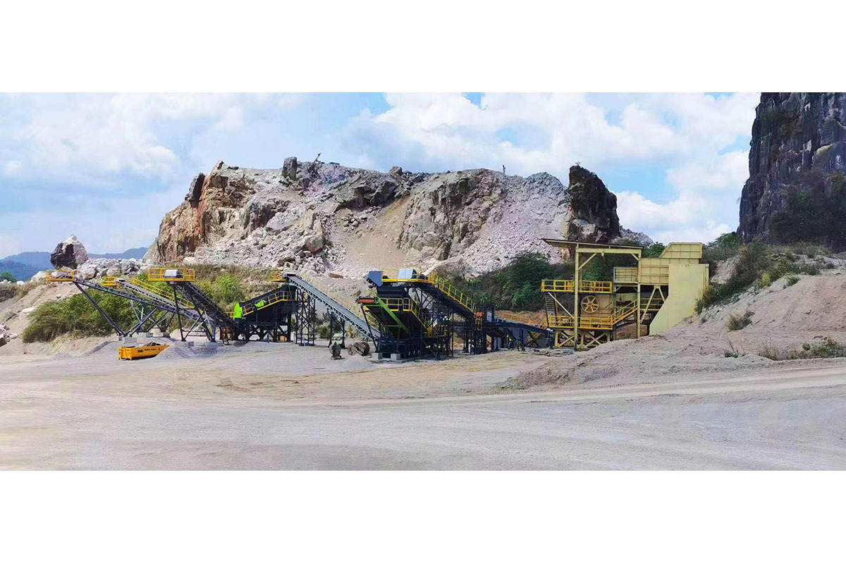 Limestone crushing screening line