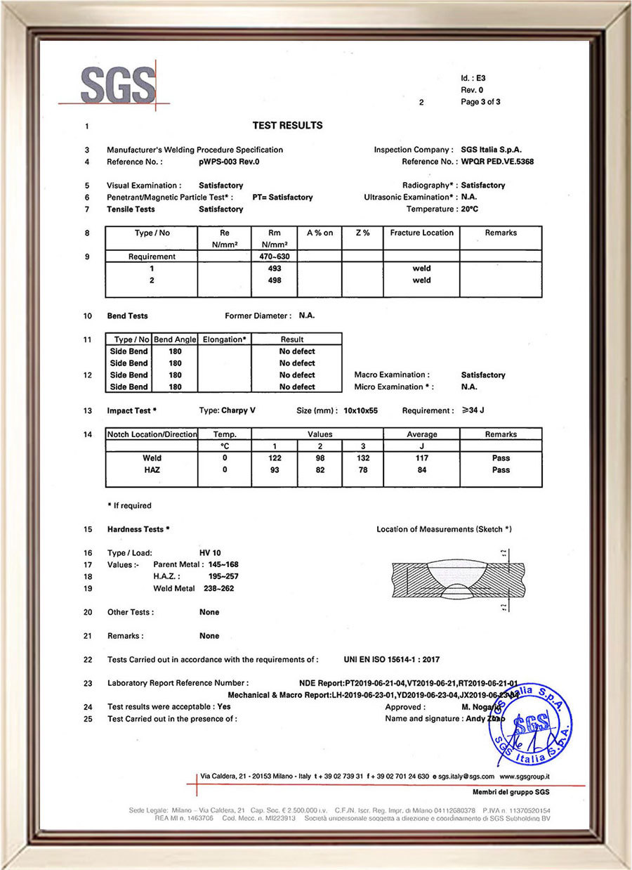 WPQR(欧标焊接工艺评定)