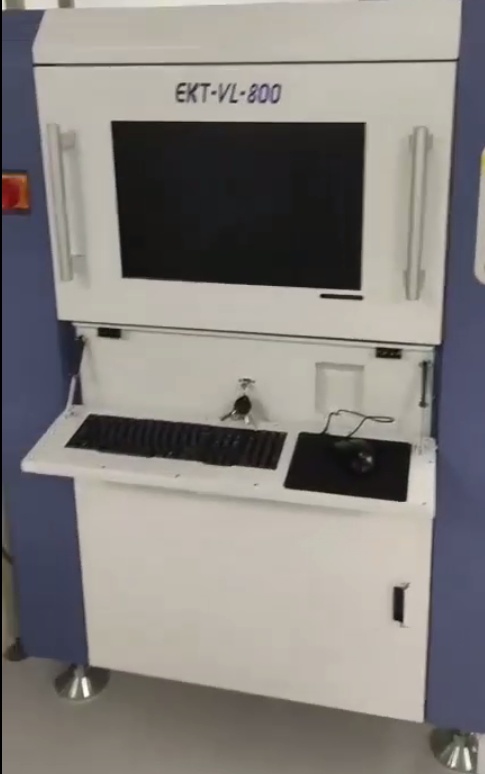 Enlarged inline AOI model EKT-VL-800 in customer workshop Enlarged inline AOI model EKT-VL-800 in customer workshop