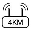 4 km Transmission Range