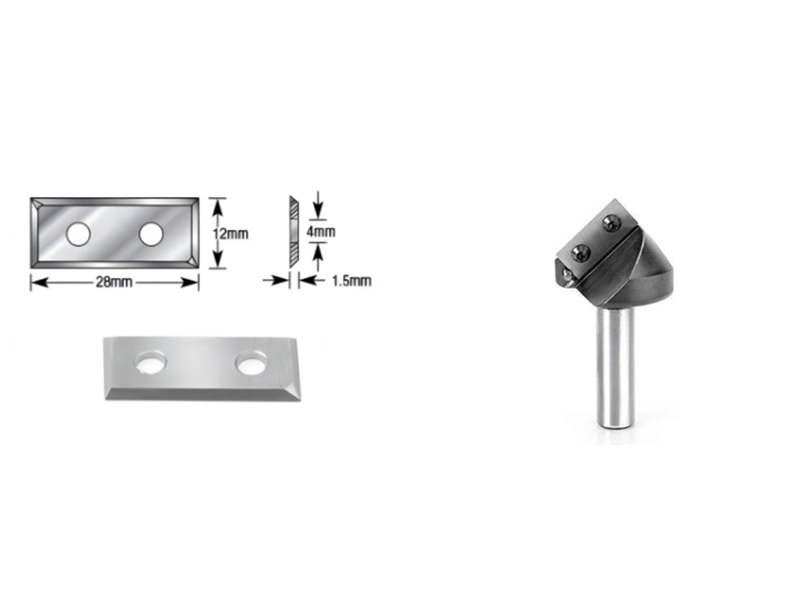 High-Quality 28x12x1.5mm carbide reversible knives For Precision Machining