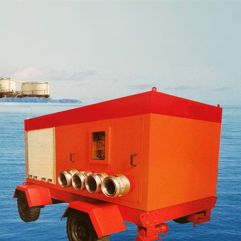 Emergency remote water intake cam pump truck