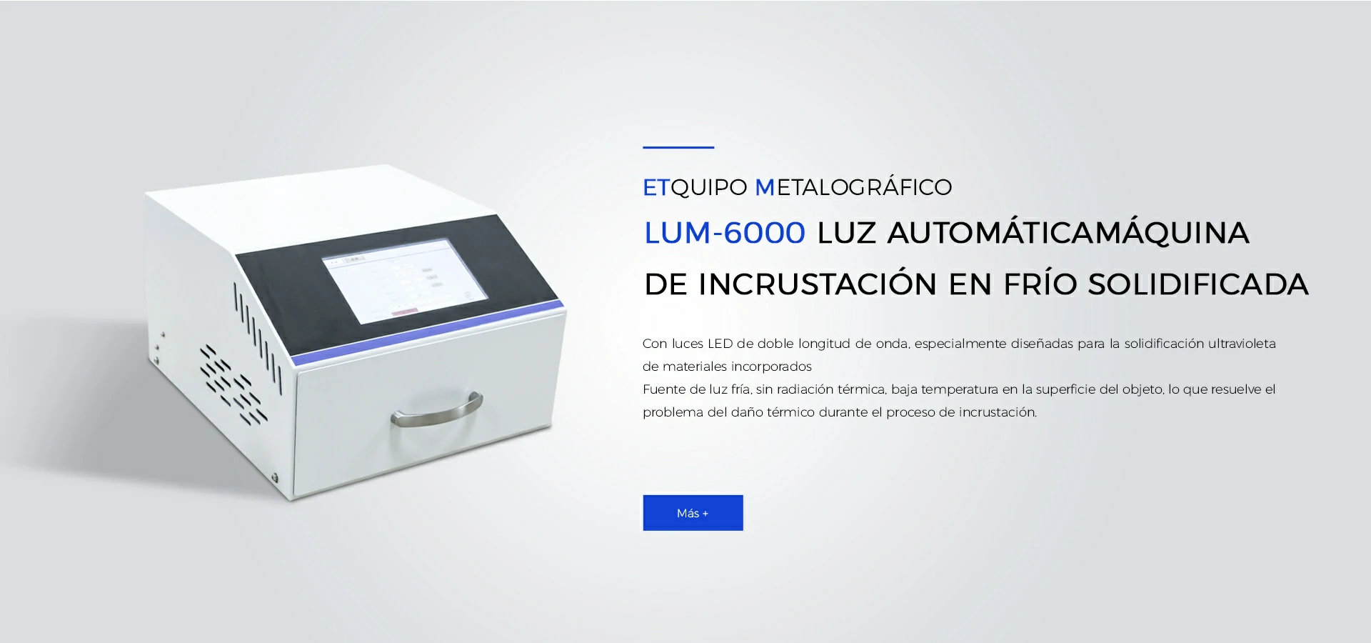 Máquina de incrustación en frío de curado de luz totalmente automática Lum - 6000