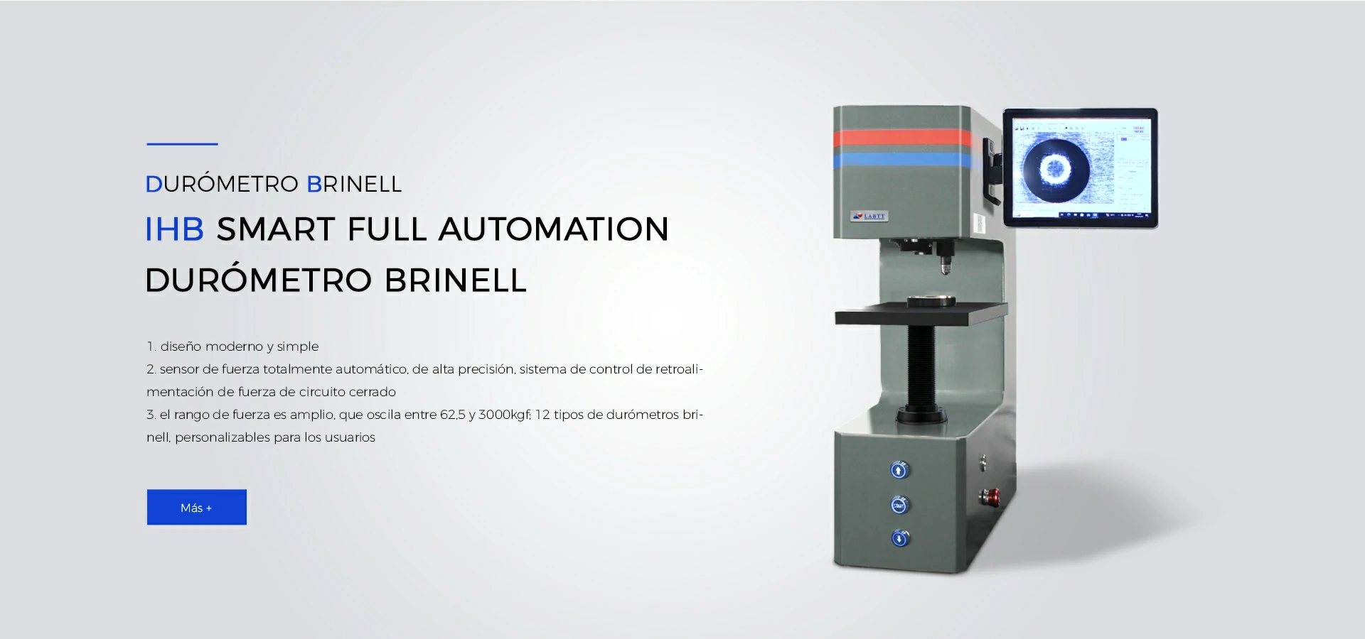 IHB medidor de dureza Brinell inteligente y automático