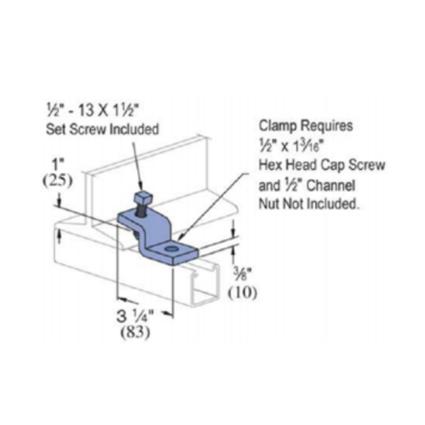 PT-621  Strut Beam clamp for 1-5/8" Strut