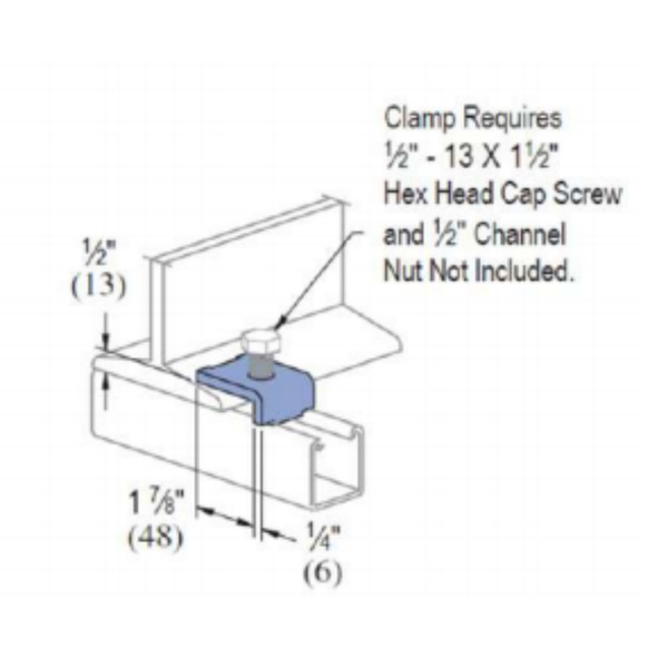 PT-615  Strut Beam clamp for 1-5/8" Strut