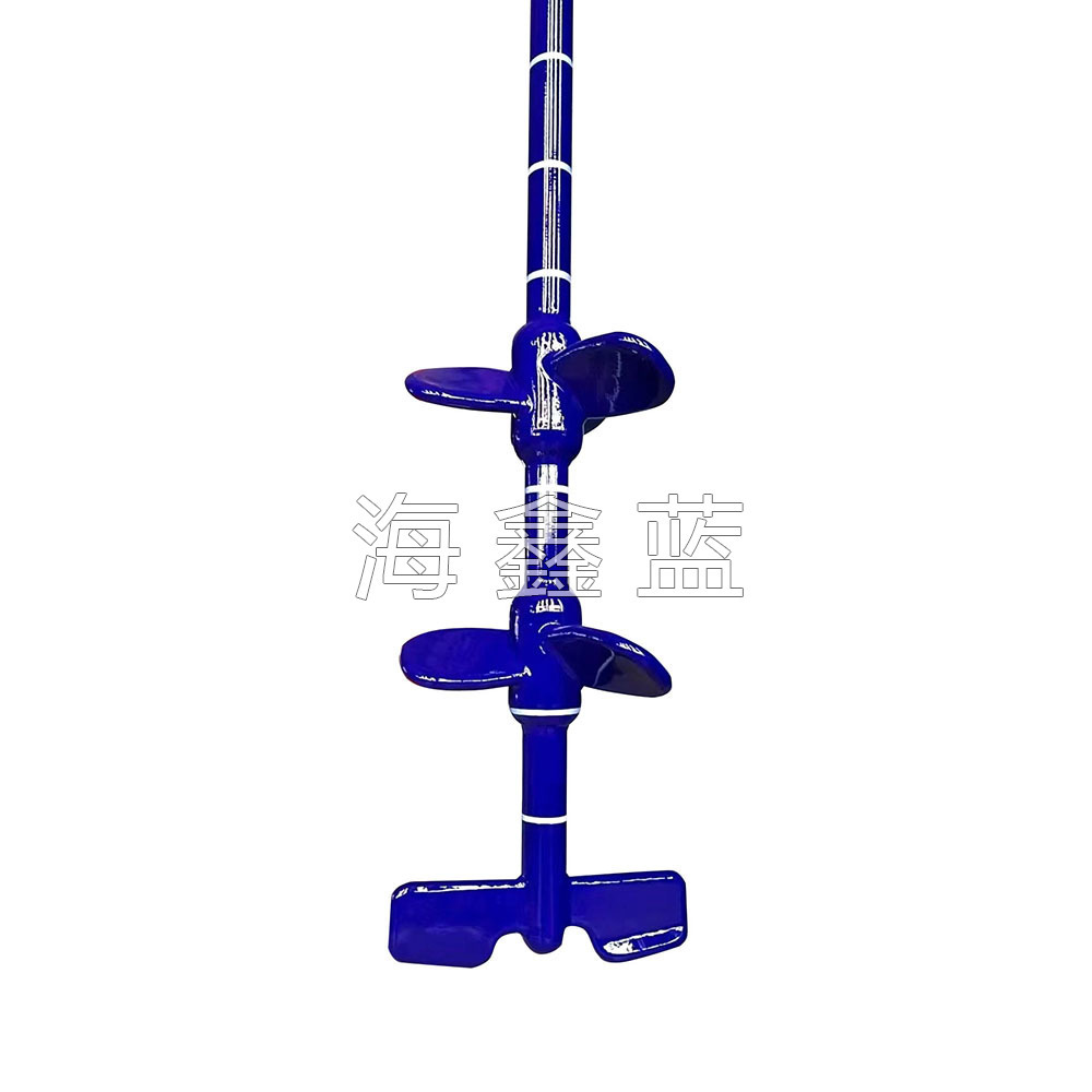 Glass-lined propelling scraper agitator with scale