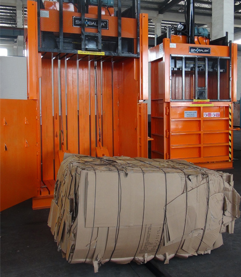 Vertical cardboard baler bale_SINOBALER Vertical cardboard baler bale_SINOBALER
