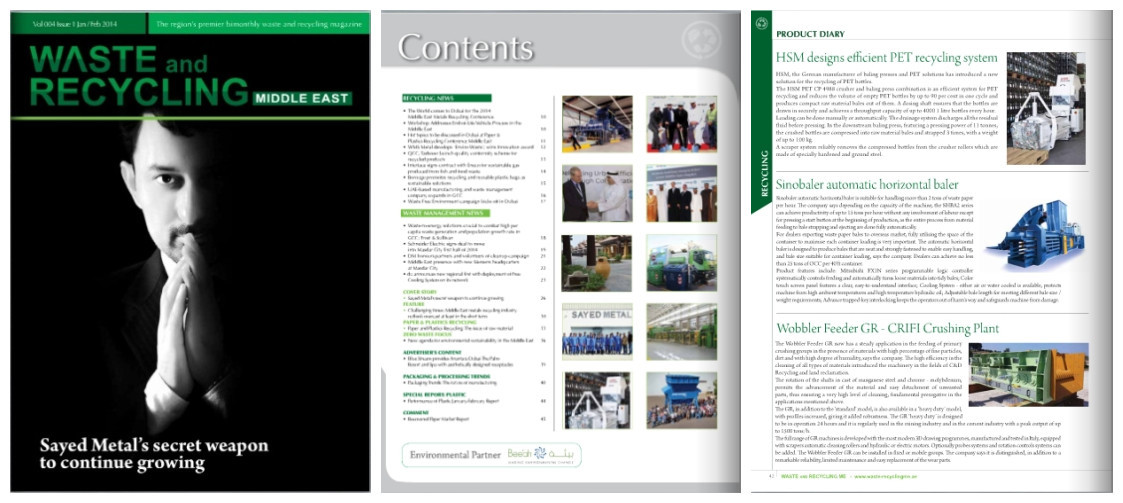 WASTE and RECYCLING MIDDLE EAST – 2014