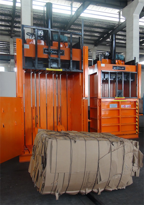 Vertical cardboard baler bale_SINOBALER2 Vertical cardboard baler bale_SINOBALER2