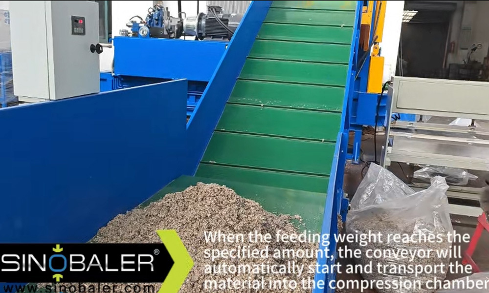 60. Cottonseed Baler, Cotton Seeds Baling and Bagging Machine, PVC conveyor, Sealing Machine SVB2-WS-400C3838.mp4