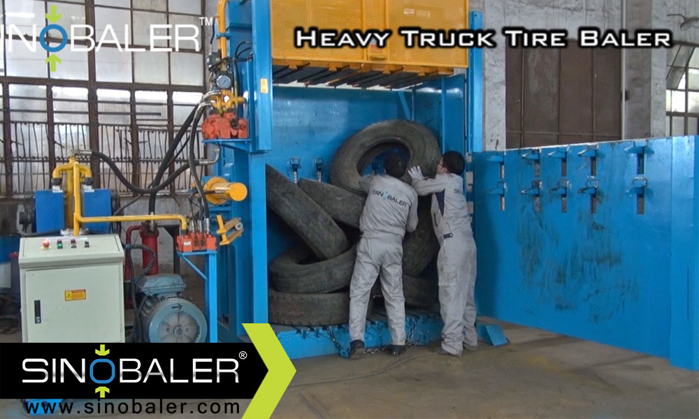 57. Tyre Baler, Tyre Baling Press Machine SVB2-TB.mp4
