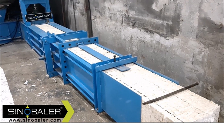 25. Foam Baler, Foam Compactor, Scrap Foam Baling Press Machine, Foam Briquetting Machine SINOBALER.mp4