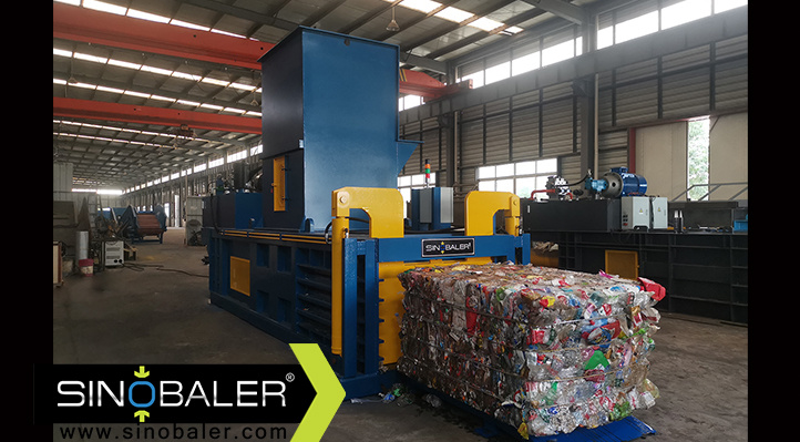 14. Plastic Bottles Semi-autoamtic Horizontal Baler SHB1-800 PES32208007.mp4