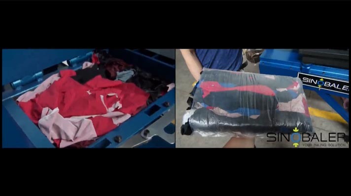 26. Textile Baling and Bagging Baler, Rag Compacting, Scale Weighing Bagging Baler SHB1-SW ESS5.mp4
