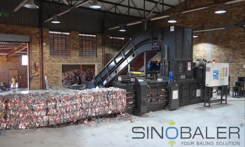 39. Fully Automatic Horizontal Baler, Automatic Pet Bottle Baler, Automatic Cardboard Baler SHBA2.mp4