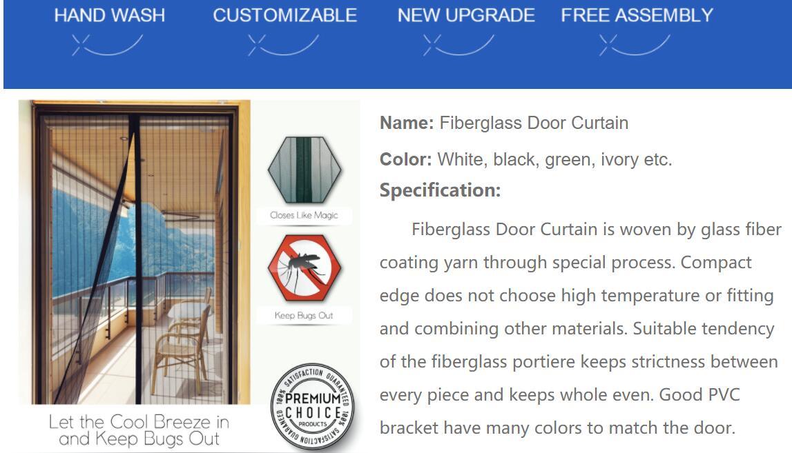 China Fiberglass Door Curtain factory