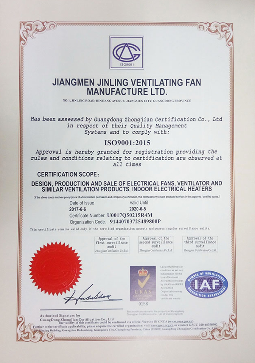 ISO Certificate