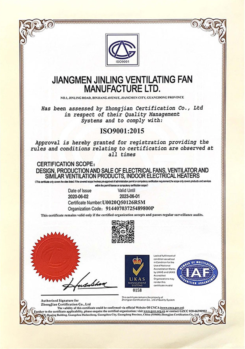 ISO Certificate