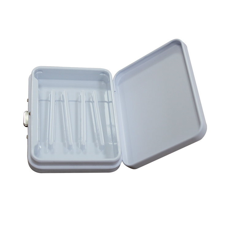 Rectangle Small Square Candy Tin Case Child Resistant Hinged Tin Box Packaging Custom Printing Metal Mint Tins Box