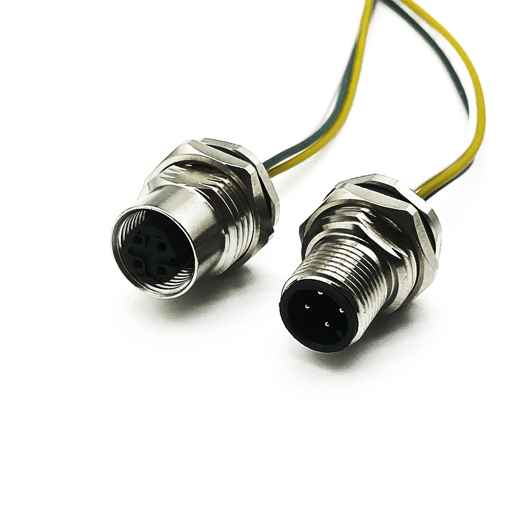 M12 Circular Connector To 2.0mm Jst Housing Cable Male Female 4pin 