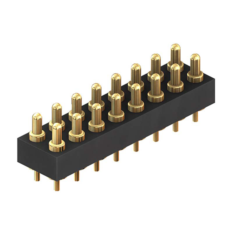 2.54mm Pitch 2 Row Pogo Pin Connector Dip Type