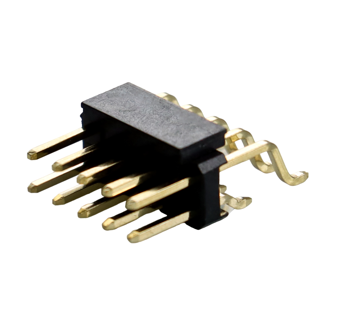 2.54mm Pitch Pin Header H2.5 Dual Row Right Angle SMT With cap