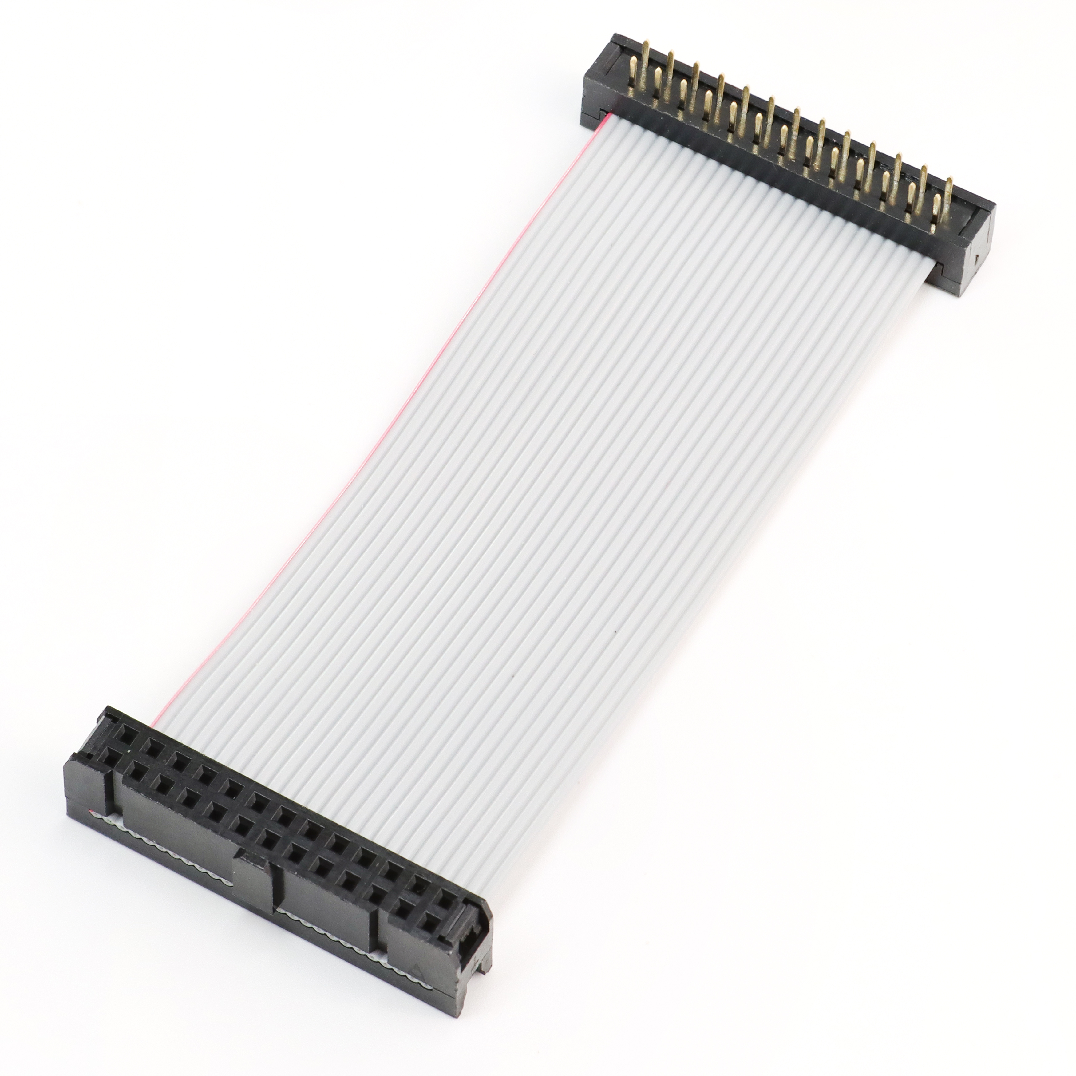 2.54mm IDC Connector To 2.54mm DIP Connector 26P Grey Flat Cable Assembly