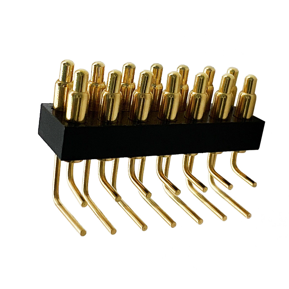 2.54mm 弹簧针连接器公座 H2.5 双排7Pin 直角90度 E Type