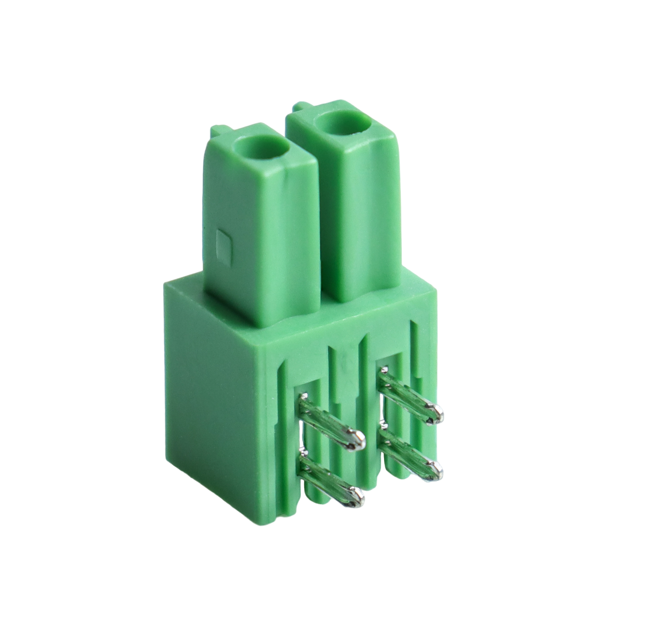 3.81mm Pitch PCB Female Pluggable Terminal Blocks Connector Right Angle 2P