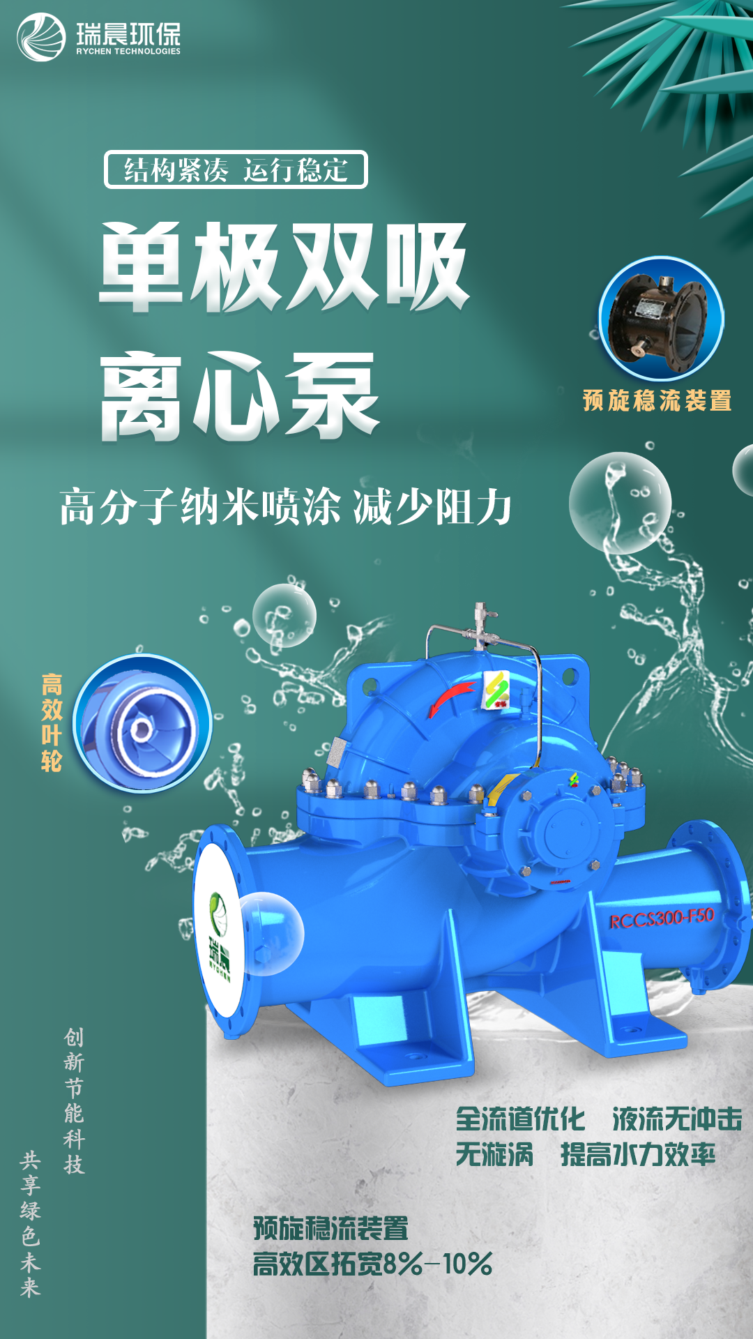 单级双吸离心泵--提升能量的传输效率