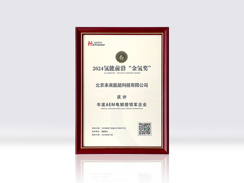 Gold Hydrogen Award-AEM Electrolyzer Leader of the Year Gold Hydrogen Award-AEM Electrolyzer Leader of the Year