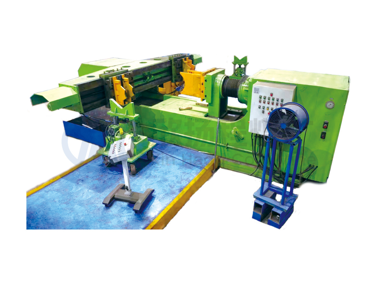 Header straightening machine