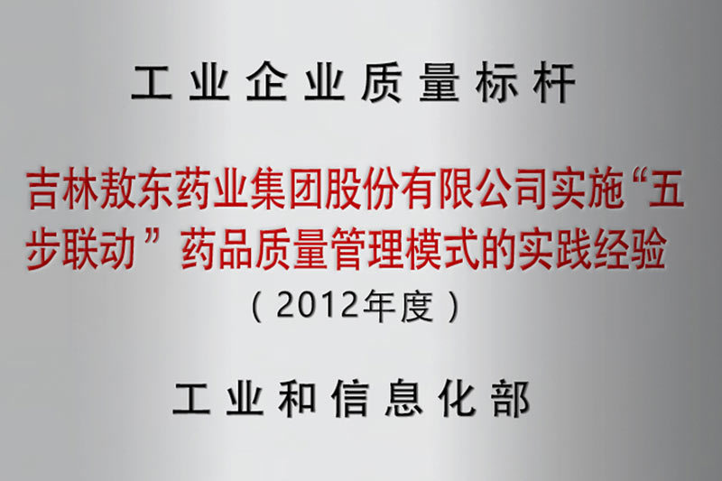 工業(yè)企業(yè)質(zhì)量標桿