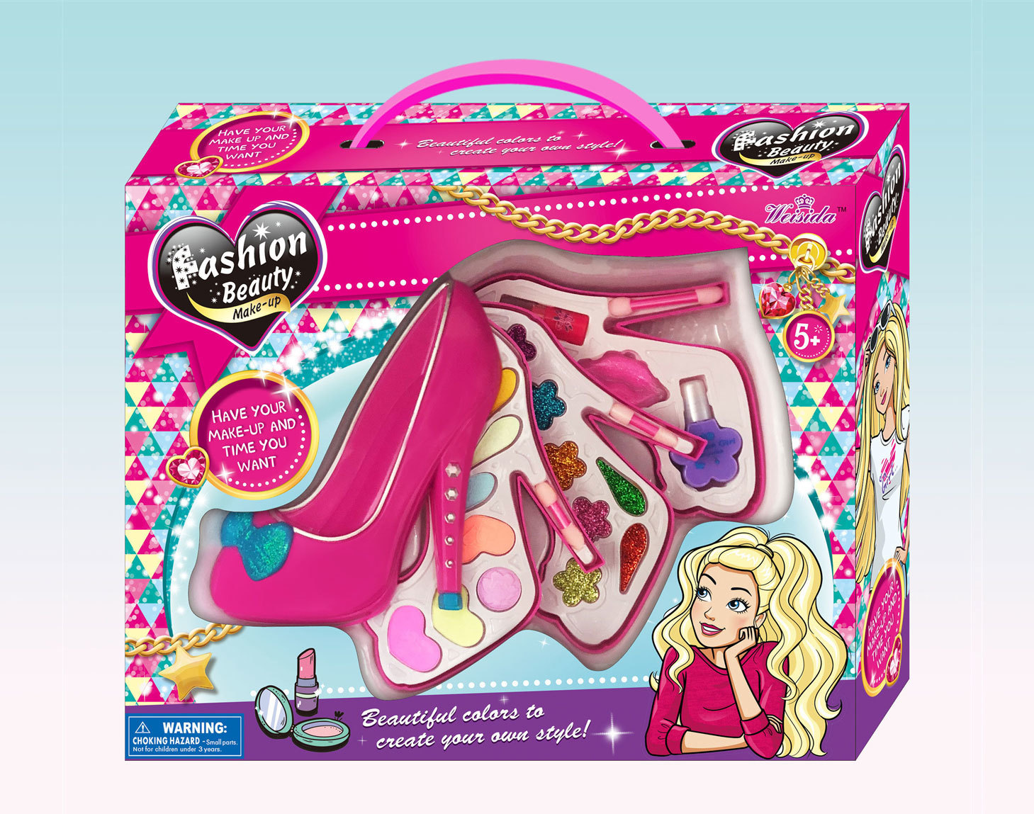 Crystal Shoe 3-layer Cosmetics