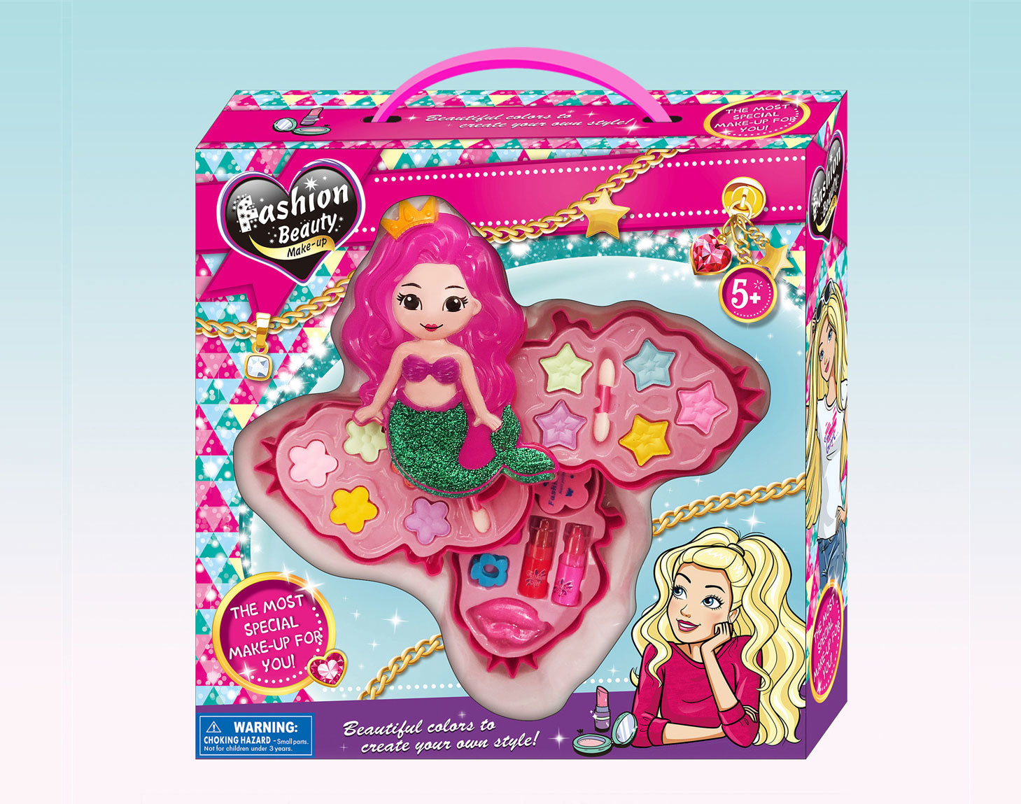Three-layer Mermaid Princess Cosmetics Set