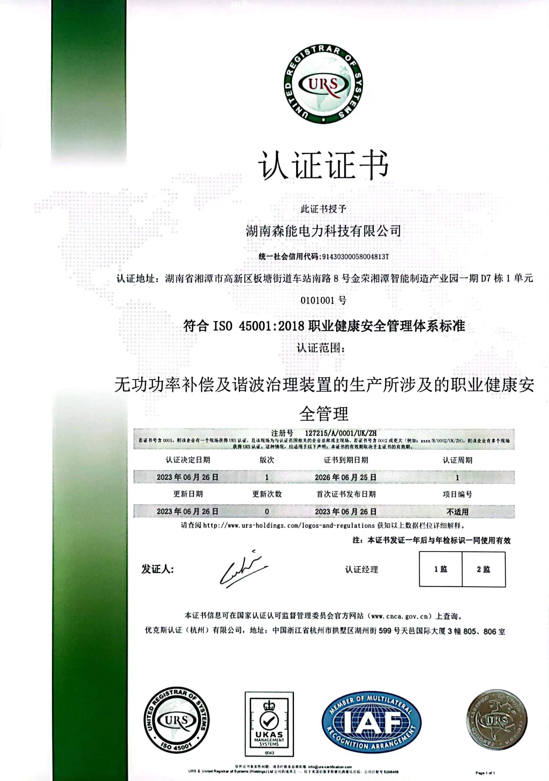 ISO 職業(yè)健康安全管理體系--中文