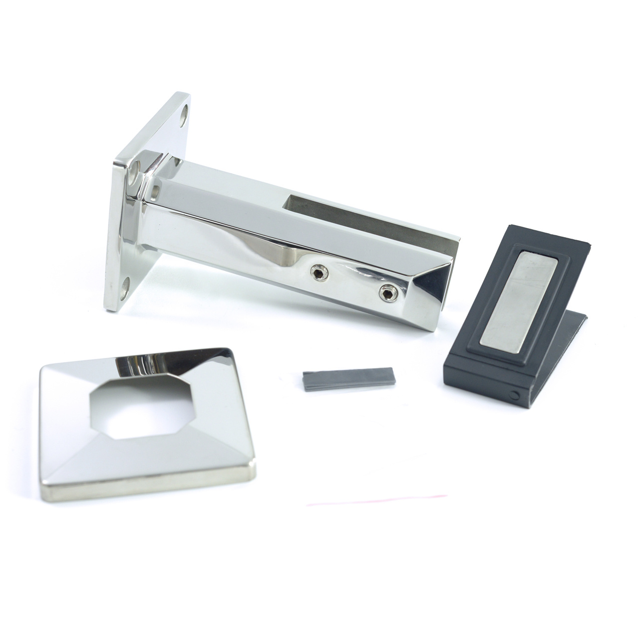 Short square glass clip